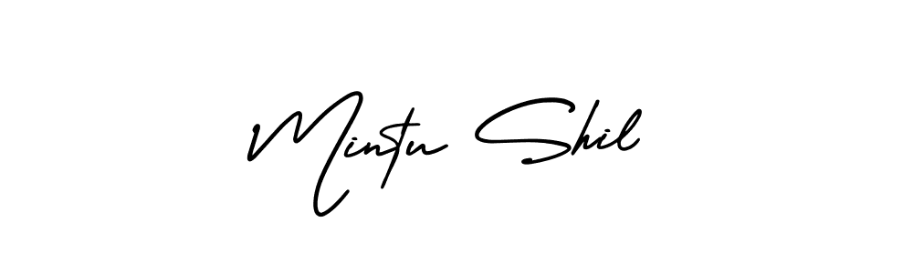 Mintu Shil stylish signature style. Best Handwritten Sign (AmerikaSignatureDemo-Regular) for my name. Handwritten Signature Collection Ideas for my name Mintu Shil. Mintu Shil signature style 3 images and pictures png
