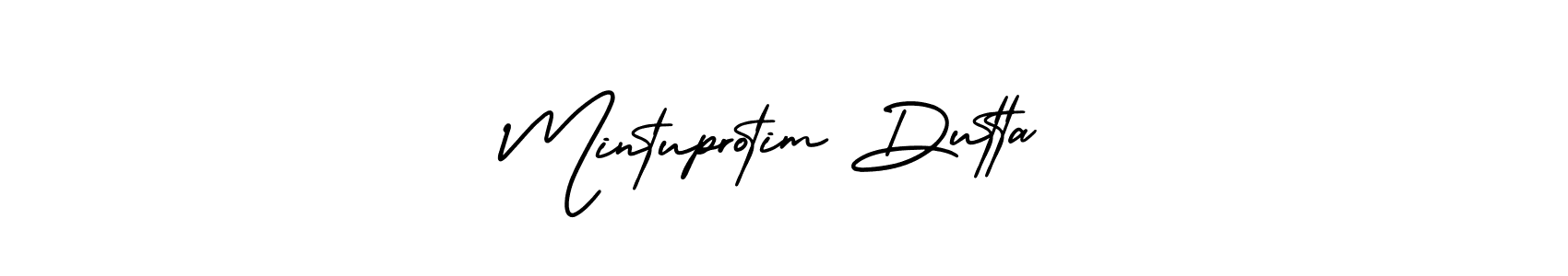 Use a signature maker to create a handwritten signature online. With this signature software, you can design (AmerikaSignatureDemo-Regular) your own signature for name Mintuprotim Dutta. Mintuprotim Dutta signature style 3 images and pictures png