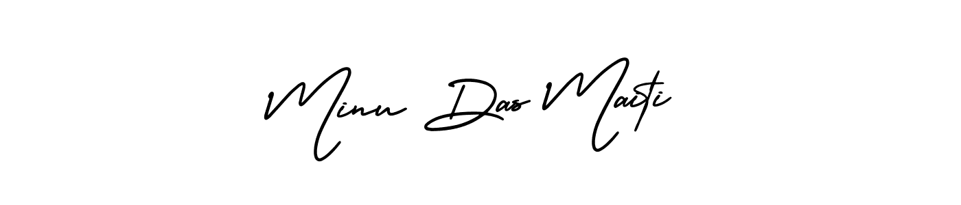 This is the best signature style for the Minu Das Maiti name. Also you like these signature font (AmerikaSignatureDemo-Regular). Mix name signature. Minu Das Maiti signature style 3 images and pictures png