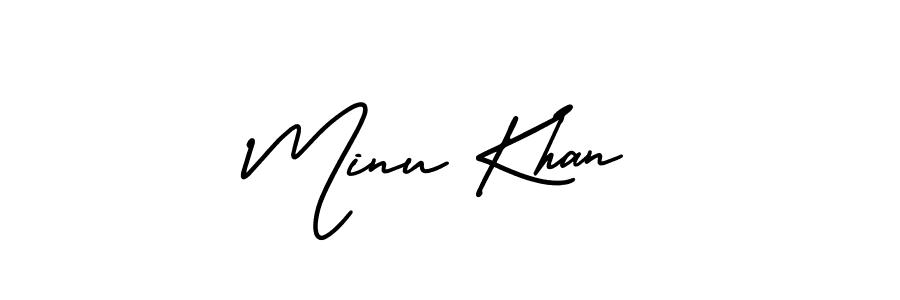 if you are searching for the best signature style for your name Minu Khan. so please give up your signature search. here we have designed multiple signature styles  using AmerikaSignatureDemo-Regular. Minu Khan signature style 3 images and pictures png