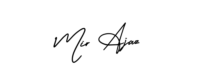 This is the best signature style for the Mir Ajaz name. Also you like these signature font (AmerikaSignatureDemo-Regular). Mix name signature. Mir Ajaz signature style 3 images and pictures png