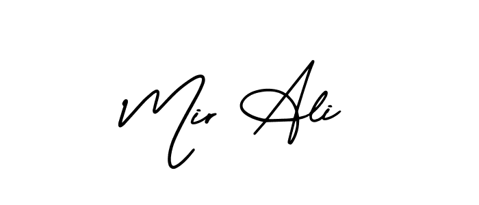 Use a signature maker to create a handwritten signature online. With this signature software, you can design (AmerikaSignatureDemo-Regular) your own signature for name Mir Ali. Mir Ali signature style 3 images and pictures png