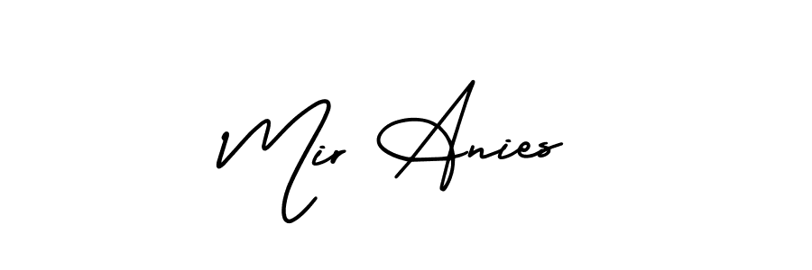 How to make Mir Anies name signature. Use AmerikaSignatureDemo-Regular style for creating short signs online. This is the latest handwritten sign. Mir Anies signature style 3 images and pictures png