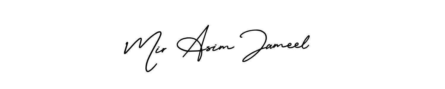 See photos of Mir Asim Jameel official signature by Spectra . Check more albums & portfolios. Read reviews & check more about AmerikaSignatureDemo-Regular font. Mir Asim Jameel signature style 3 images and pictures png