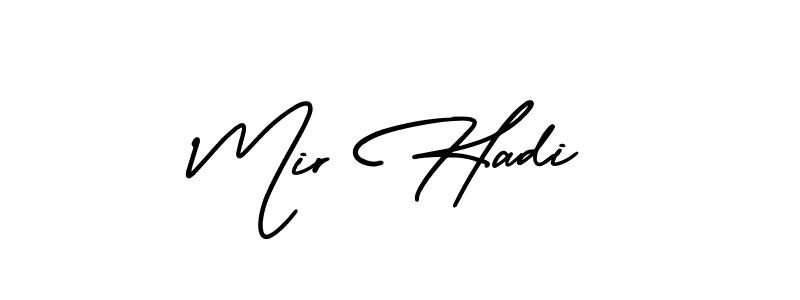 Check out images of Autograph of Mir Hadi name. Actor Mir Hadi Signature Style. AmerikaSignatureDemo-Regular is a professional sign style online. Mir Hadi signature style 3 images and pictures png