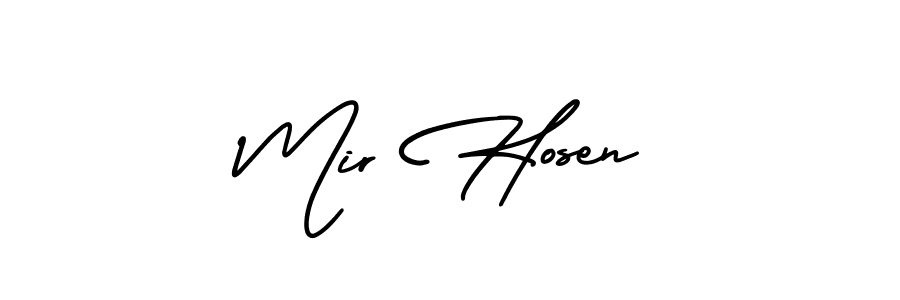 Design your own signature with our free online signature maker. With this signature software, you can create a handwritten (AmerikaSignatureDemo-Regular) signature for name Mir Hosen. Mir Hosen signature style 3 images and pictures png