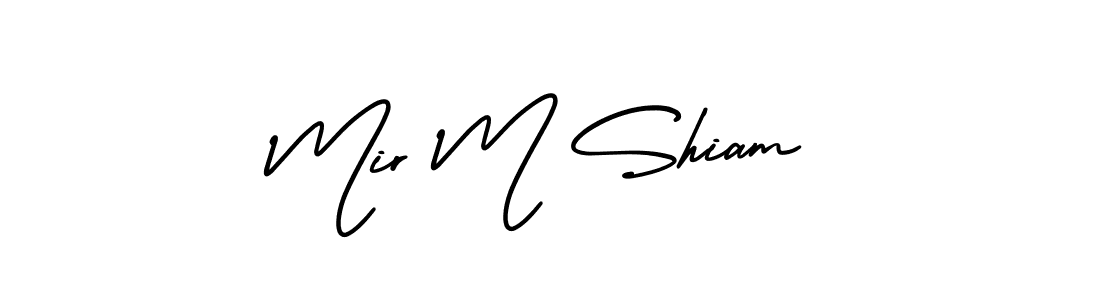 Check out images of Autograph of Mir M Shiam name. Actor Mir M Shiam Signature Style. AmerikaSignatureDemo-Regular is a professional sign style online. Mir M Shiam signature style 3 images and pictures png