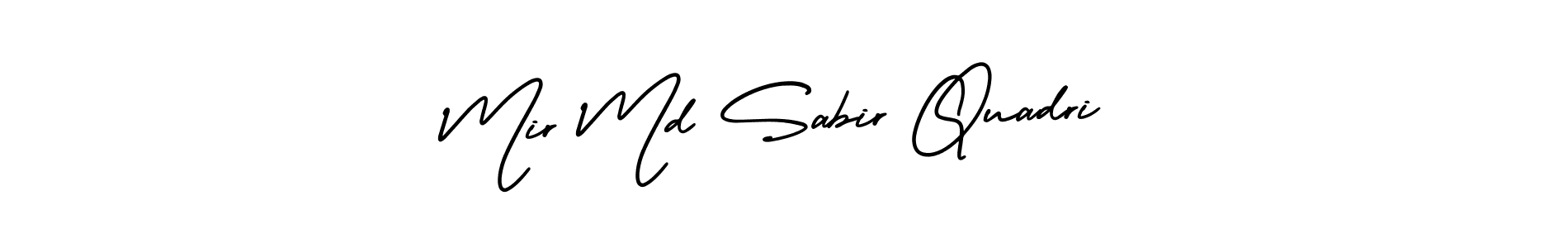 The best way (AmerikaSignatureDemo-Regular) to make a short signature is to pick only two or three words in your name. The name Mir Md Sabir Quadri include a total of six letters. For converting this name. Mir Md Sabir Quadri signature style 3 images and pictures png