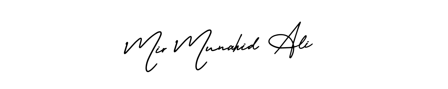 See photos of Mir Munahid Ali official signature by Spectra . Check more albums & portfolios. Read reviews & check more about AmerikaSignatureDemo-Regular font. Mir Munahid Ali signature style 3 images and pictures png