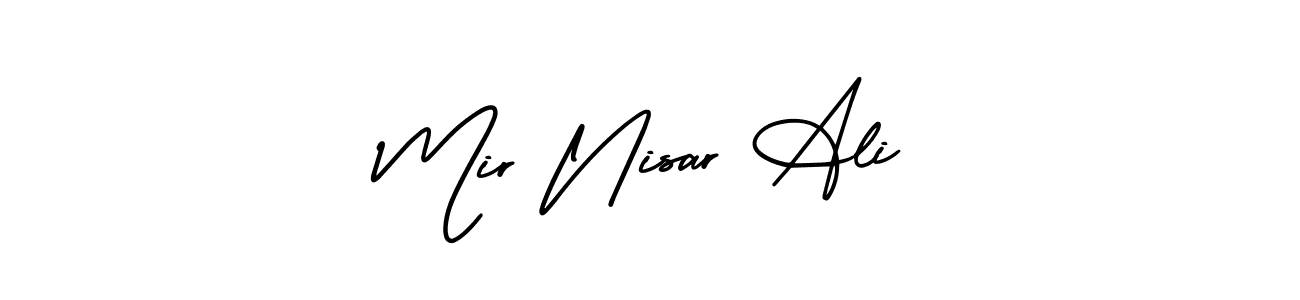 How to make Mir Nisar Ali name signature. Use AmerikaSignatureDemo-Regular style for creating short signs online. This is the latest handwritten sign. Mir Nisar Ali signature style 3 images and pictures png