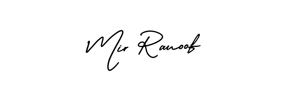 How to make Mir Rauoof name signature. Use AmerikaSignatureDemo-Regular style for creating short signs online. This is the latest handwritten sign. Mir Rauoof signature style 3 images and pictures png