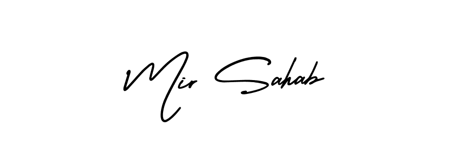 This is the best signature style for the Mir Sahab name. Also you like these signature font (AmerikaSignatureDemo-Regular). Mix name signature. Mir Sahab signature style 3 images and pictures png