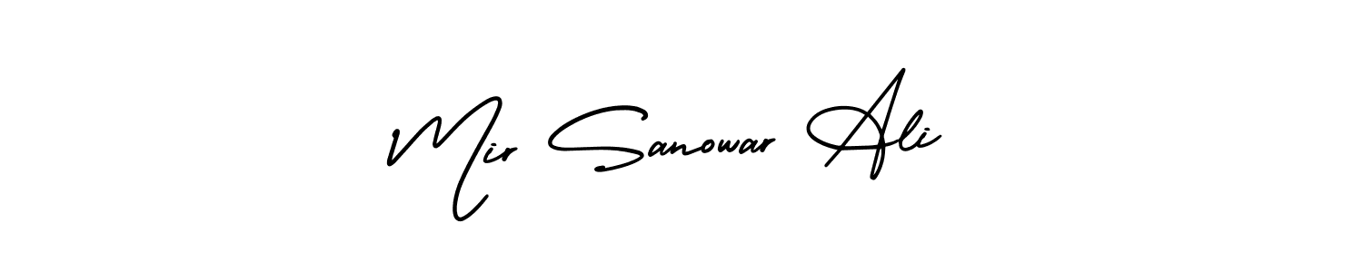 Design your own signature with our free online signature maker. With this signature software, you can create a handwritten (AmerikaSignatureDemo-Regular) signature for name Mir Sanowar Ali. Mir Sanowar Ali signature style 3 images and pictures png