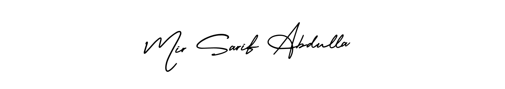 It looks lik you need a new signature style for name Mir Sarif Abdulla. Design unique handwritten (AmerikaSignatureDemo-Regular) signature with our free signature maker in just a few clicks. Mir Sarif Abdulla signature style 3 images and pictures png