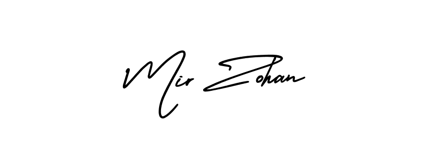 The best way (AmerikaSignatureDemo-Regular) to make a short signature is to pick only two or three words in your name. The name Mir Zohan include a total of six letters. For converting this name. Mir Zohan signature style 3 images and pictures png