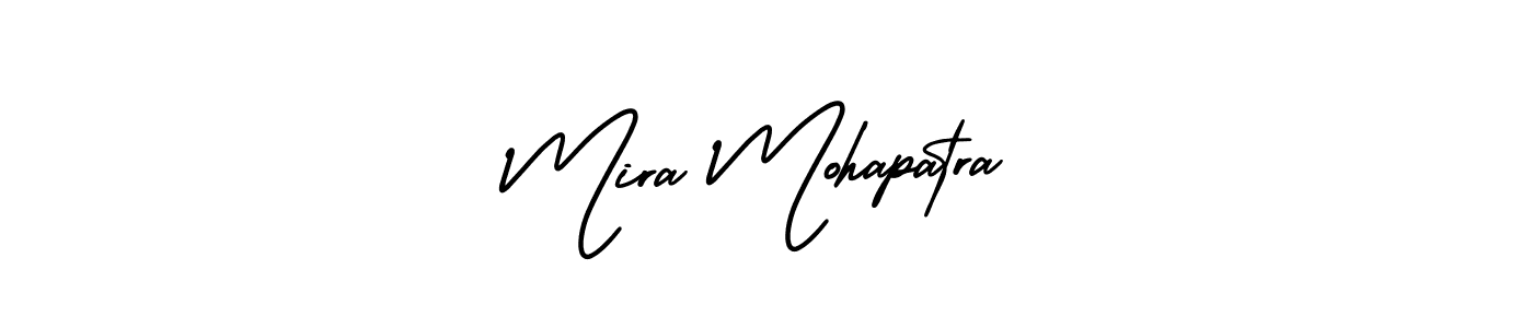 The best way (AmerikaSignatureDemo-Regular) to make a short signature is to pick only two or three words in your name. The name Mira Mohapatra include a total of six letters. For converting this name. Mira Mohapatra signature style 3 images and pictures png