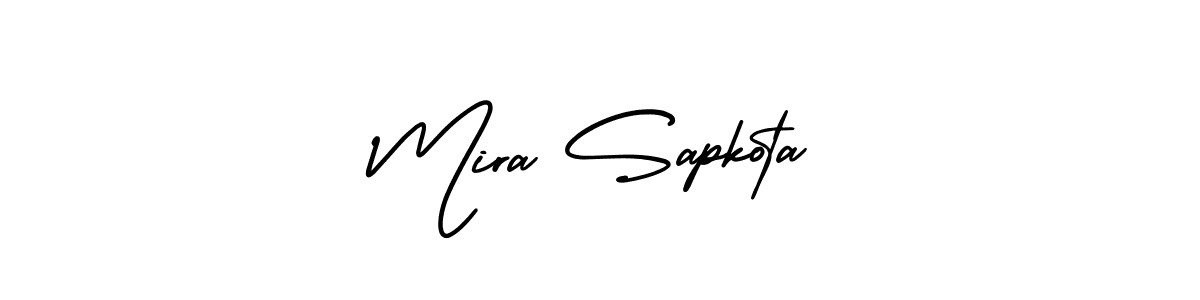 Also You can easily find your signature by using the search form. We will create Mira Sapkota name handwritten signature images for you free of cost using AmerikaSignatureDemo-Regular sign style. Mira Sapkota signature style 3 images and pictures png