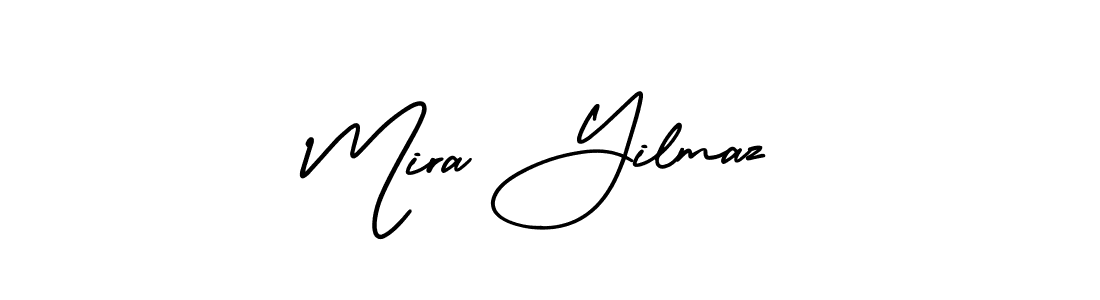 Also You can easily find your signature by using the search form. We will create Mira Yilmaz name handwritten signature images for you free of cost using AmerikaSignatureDemo-Regular sign style. Mira Yilmaz signature style 3 images and pictures png