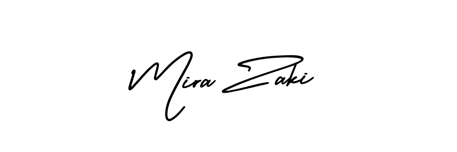 How to make Mira Zaki signature? AmerikaSignatureDemo-Regular is a professional autograph style. Create handwritten signature for Mira Zaki name. Mira Zaki signature style 3 images and pictures png