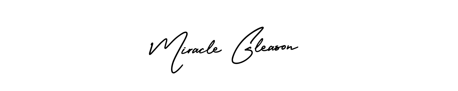 How to Draw Miracle Gleason signature style? AmerikaSignatureDemo-Regular is a latest design signature styles for name Miracle Gleason. Miracle Gleason signature style 3 images and pictures png