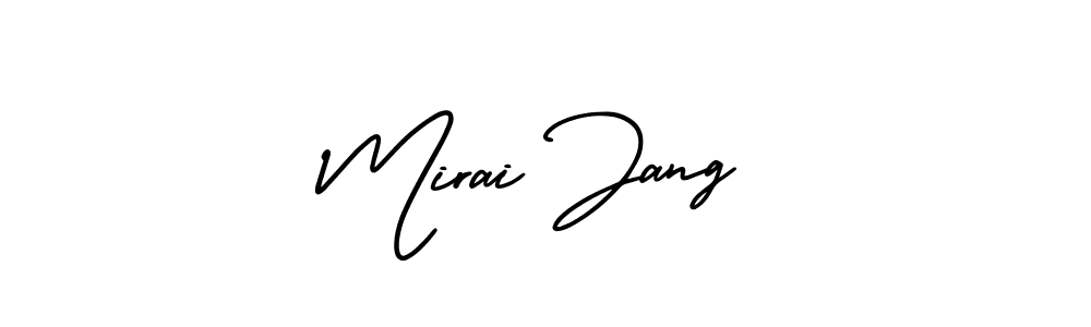 Create a beautiful signature design for name Mirai Jang. With this signature (AmerikaSignatureDemo-Regular) fonts, you can make a handwritten signature for free. Mirai Jang signature style 3 images and pictures png