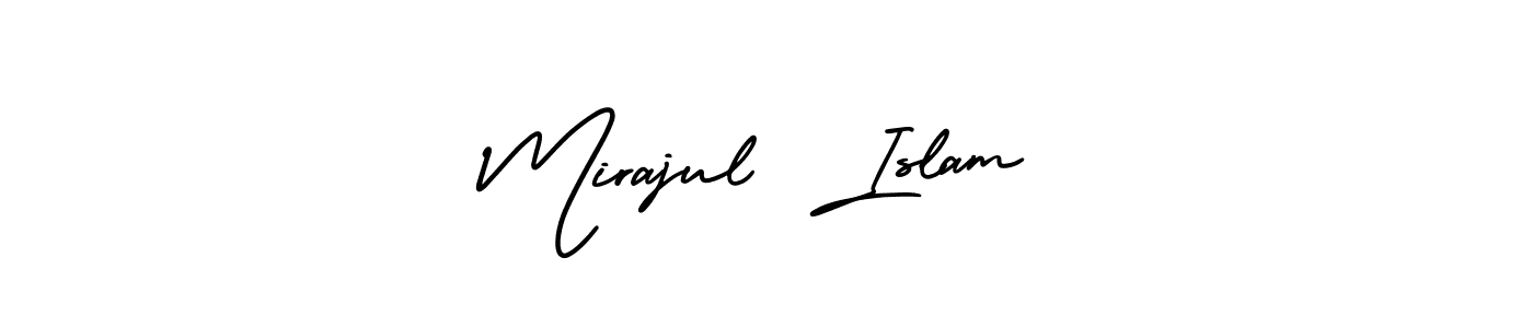 Make a beautiful signature design for name Mirajul  Islam. With this signature (AmerikaSignatureDemo-Regular) style, you can create a handwritten signature for free. Mirajul  Islam signature style 3 images and pictures png