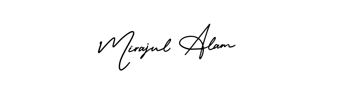 Use a signature maker to create a handwritten signature online. With this signature software, you can design (AmerikaSignatureDemo-Regular) your own signature for name Mirajul Alam. Mirajul Alam signature style 3 images and pictures png