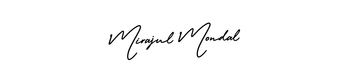 Similarly AmerikaSignatureDemo-Regular is the best handwritten signature design. Signature creator online .You can use it as an online autograph creator for name Mirajul Mondal. Mirajul Mondal signature style 3 images and pictures png