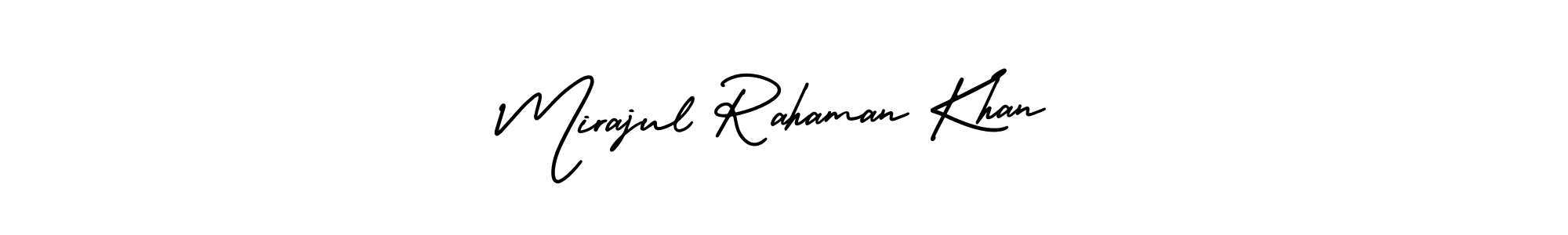 Make a beautiful signature design for name Mirajul Rahaman Khan. With this signature (AmerikaSignatureDemo-Regular) style, you can create a handwritten signature for free. Mirajul Rahaman Khan signature style 3 images and pictures png