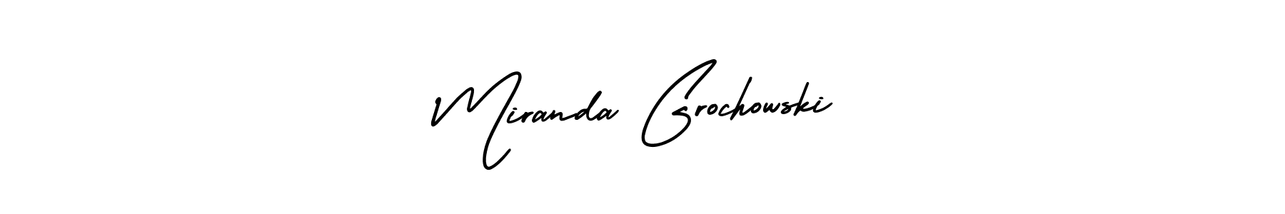 It looks lik you need a new signature style for name Miranda Grochowski. Design unique handwritten (AmerikaSignatureDemo-Regular) signature with our free signature maker in just a few clicks. Miranda Grochowski signature style 3 images and pictures png