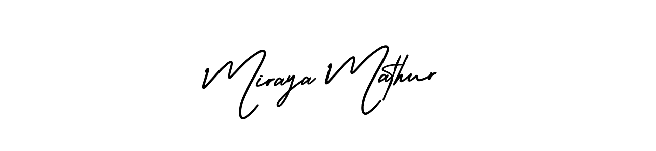 Create a beautiful signature design for name Miraya Mathur. With this signature (AmerikaSignatureDemo-Regular) fonts, you can make a handwritten signature for free. Miraya Mathur signature style 3 images and pictures png