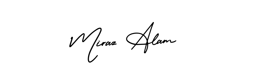 You should practise on your own different ways (AmerikaSignatureDemo-Regular) to write your name (Miraz Alam) in signature. don't let someone else do it for you. Miraz Alam signature style 3 images and pictures png