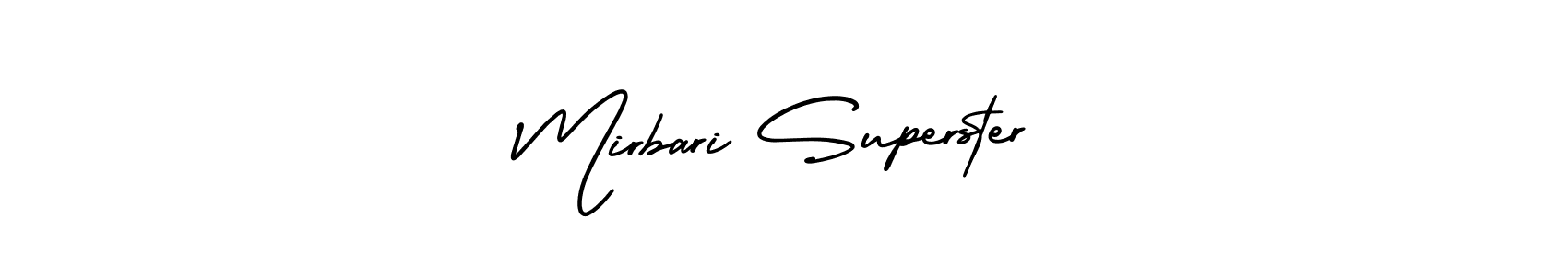 How to make Mirbari Superster signature? AmerikaSignatureDemo-Regular is a professional autograph style. Create handwritten signature for Mirbari Superster name. Mirbari Superster signature style 3 images and pictures png