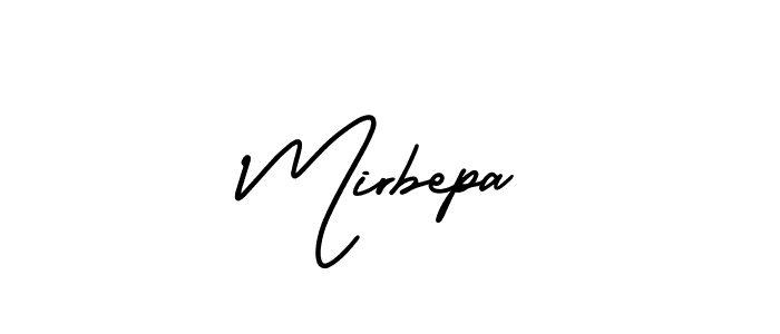 How to make Mirbepa signature? AmerikaSignatureDemo-Regular is a professional autograph style. Create handwritten signature for Mirbepa name. Mirbepa signature style 3 images and pictures png