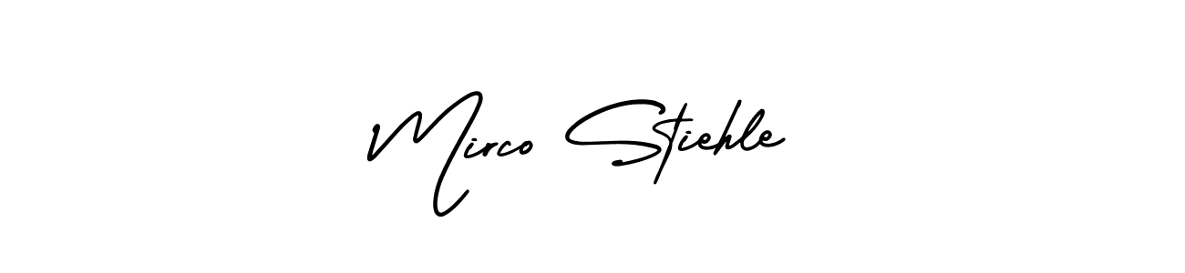 Make a beautiful signature design for name Mirco Stiehle. With this signature (AmerikaSignatureDemo-Regular) style, you can create a handwritten signature for free. Mirco Stiehle signature style 3 images and pictures png