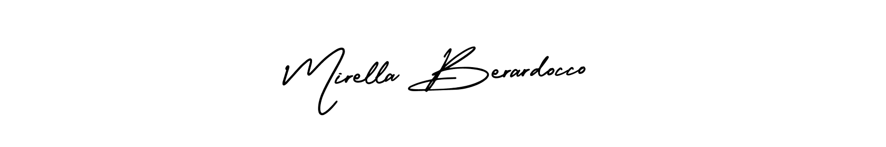 if you are searching for the best signature style for your name Mirella Berardocco. so please give up your signature search. here we have designed multiple signature styles  using AmerikaSignatureDemo-Regular. Mirella Berardocco signature style 3 images and pictures png