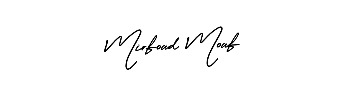 It looks lik you need a new signature style for name Mirfoad Moaf. Design unique handwritten (AmerikaSignatureDemo-Regular) signature with our free signature maker in just a few clicks. Mirfoad Moaf signature style 3 images and pictures png