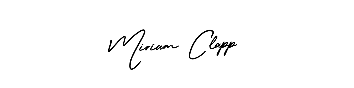 How to make Miriam Clapp name signature. Use AmerikaSignatureDemo-Regular style for creating short signs online. This is the latest handwritten sign. Miriam Clapp signature style 3 images and pictures png