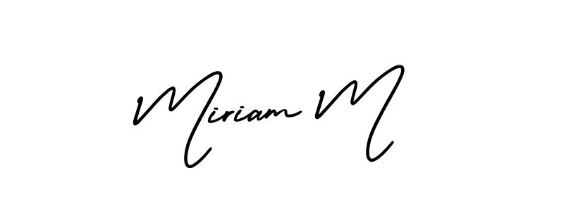 Make a short Miriam M signature style. Manage your documents anywhere anytime using AmerikaSignatureDemo-Regular. Create and add eSignatures, submit forms, share and send files easily. Miriam M signature style 3 images and pictures png