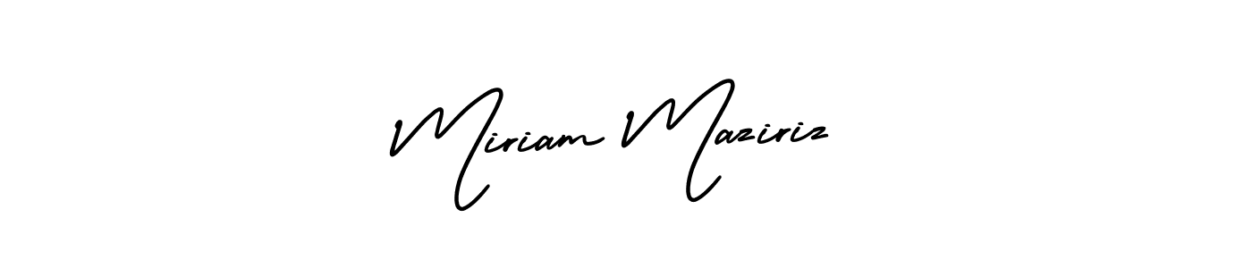 Use a signature maker to create a handwritten signature online. With this signature software, you can design (AmerikaSignatureDemo-Regular) your own signature for name Miriam Maziriz. Miriam Maziriz signature style 3 images and pictures png