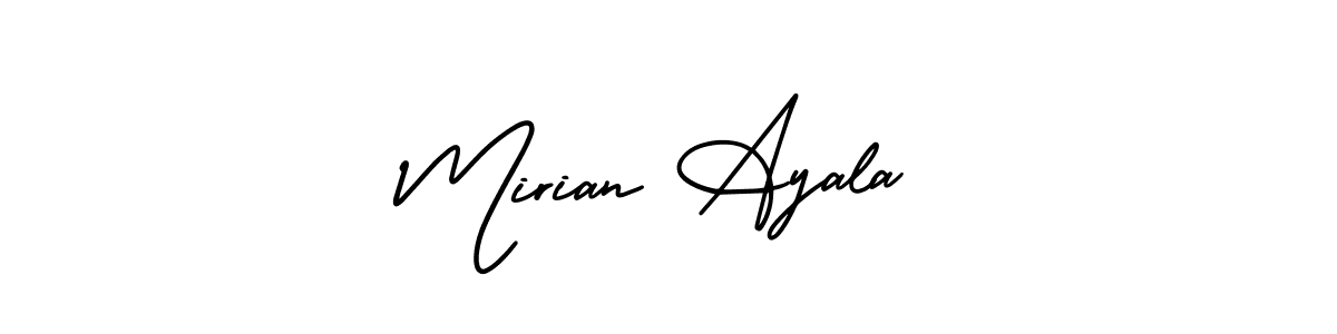 if you are searching for the best signature style for your name Mirian Ayala. so please give up your signature search. here we have designed multiple signature styles  using AmerikaSignatureDemo-Regular. Mirian Ayala signature style 3 images and pictures png