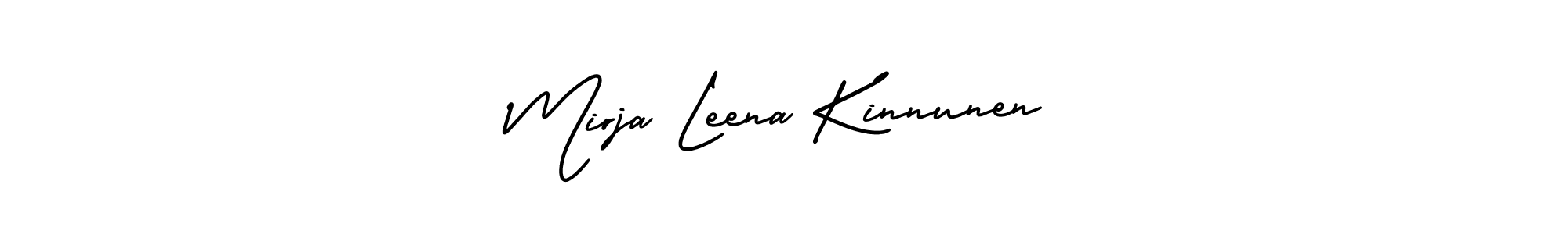 Also we have Mirja Leena Kinnunen name is the best signature style. Create professional handwritten signature collection using AmerikaSignatureDemo-Regular autograph style. Mirja Leena Kinnunen signature style 3 images and pictures png
