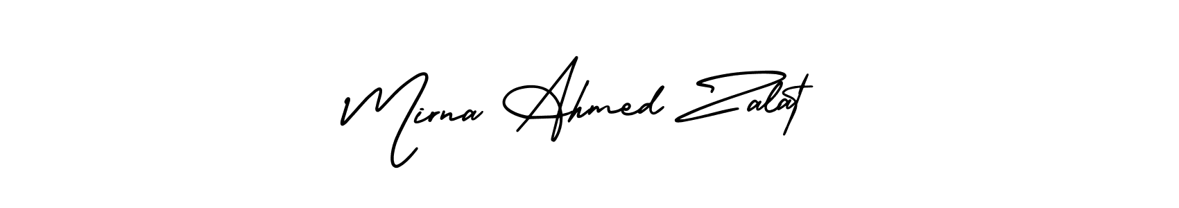 How to Draw Mirna Ahmed Zalat signature style? AmerikaSignatureDemo-Regular is a latest design signature styles for name Mirna Ahmed Zalat. Mirna Ahmed Zalat signature style 3 images and pictures png