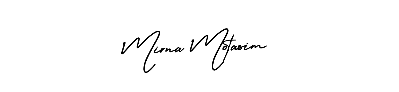 How to make Mirna Motasim name signature. Use AmerikaSignatureDemo-Regular style for creating short signs online. This is the latest handwritten sign. Mirna Motasim signature style 3 images and pictures png