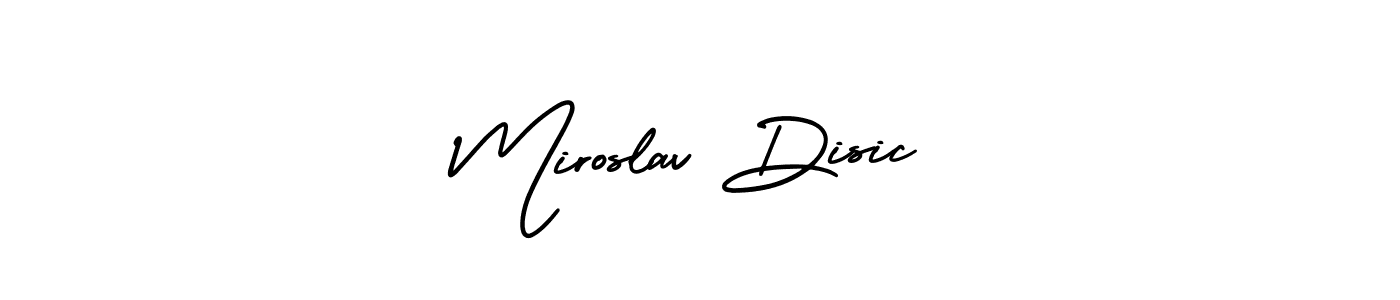 You should practise on your own different ways (AmerikaSignatureDemo-Regular) to write your name (Miroslav Disic) in signature. don't let someone else do it for you. Miroslav Disic signature style 3 images and pictures png