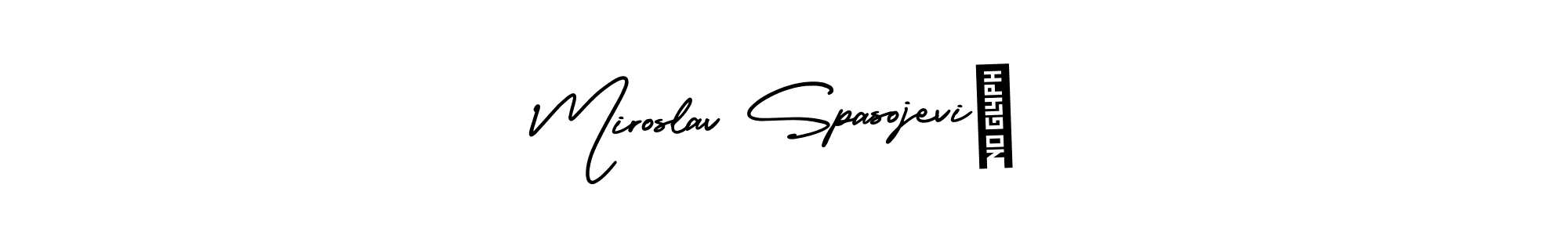 Make a short Miroslav Spasojević signature style. Manage your documents anywhere anytime using AmerikaSignatureDemo-Regular. Create and add eSignatures, submit forms, share and send files easily. Miroslav Spasojević signature style 3 images and pictures png