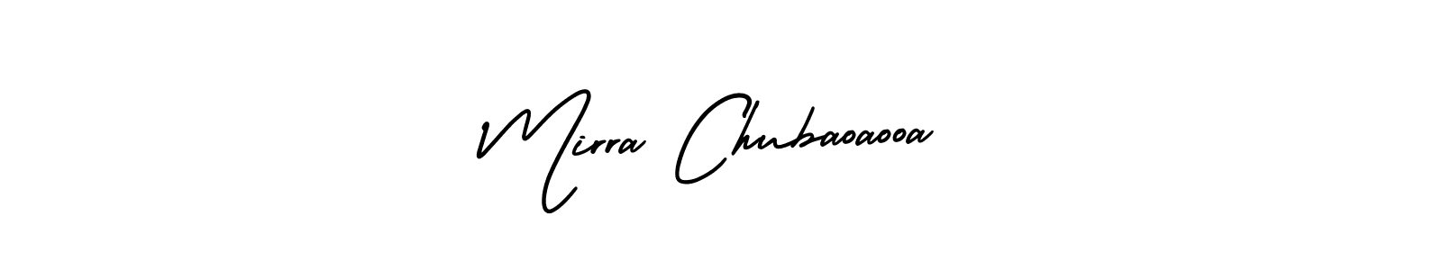 Use a signature maker to create a handwritten signature online. With this signature software, you can design (AmerikaSignatureDemo-Regular) your own signature for name Mirra Chubaoaooa. Mirra Chubaoaooa signature style 3 images and pictures png