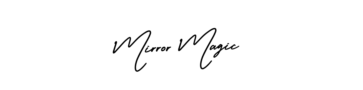 Create a beautiful signature design for name Mirror Magic. With this signature (AmerikaSignatureDemo-Regular) fonts, you can make a handwritten signature for free. Mirror Magic signature style 3 images and pictures png