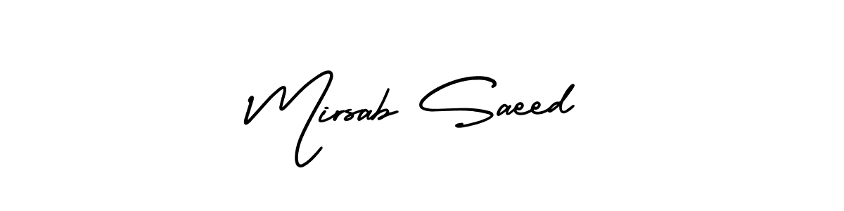 Also we have Mirsab Saeed name is the best signature style. Create professional handwritten signature collection using AmerikaSignatureDemo-Regular autograph style. Mirsab Saeed signature style 3 images and pictures png