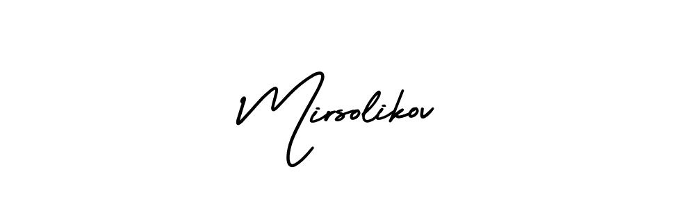 How to make Mirsolikov signature? AmerikaSignatureDemo-Regular is a professional autograph style. Create handwritten signature for Mirsolikov name. Mirsolikov signature style 3 images and pictures png